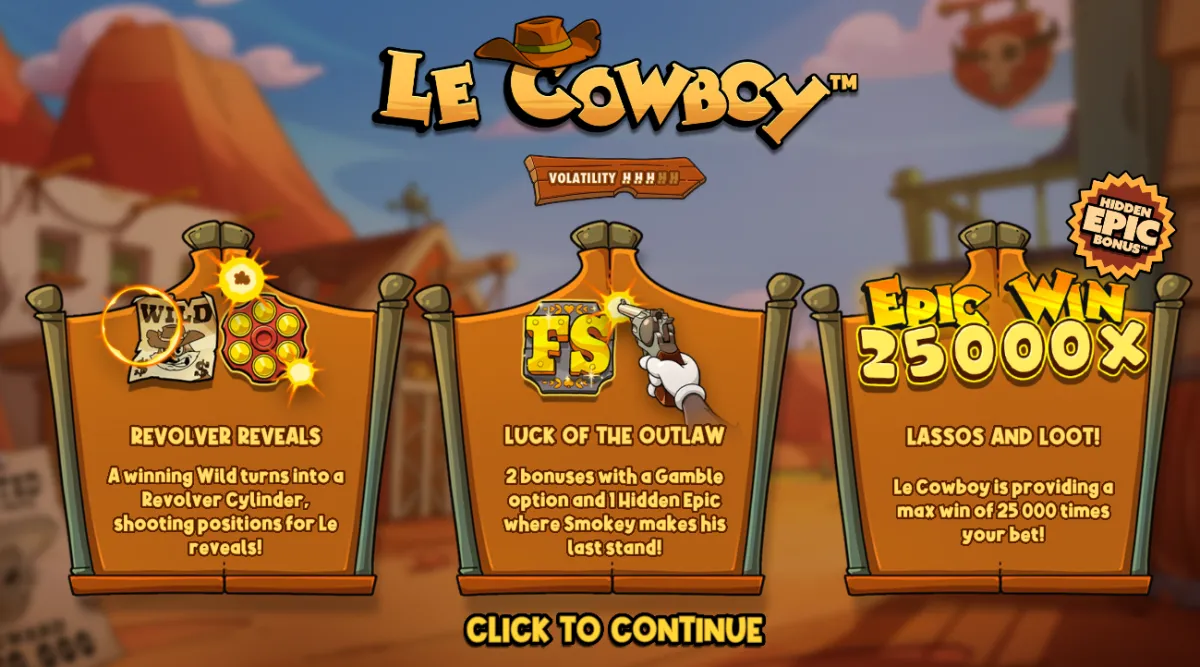 Le Cowboy features intro — Revolver Reveals, Luck of the Outlaw and 25,000x Epic Win
